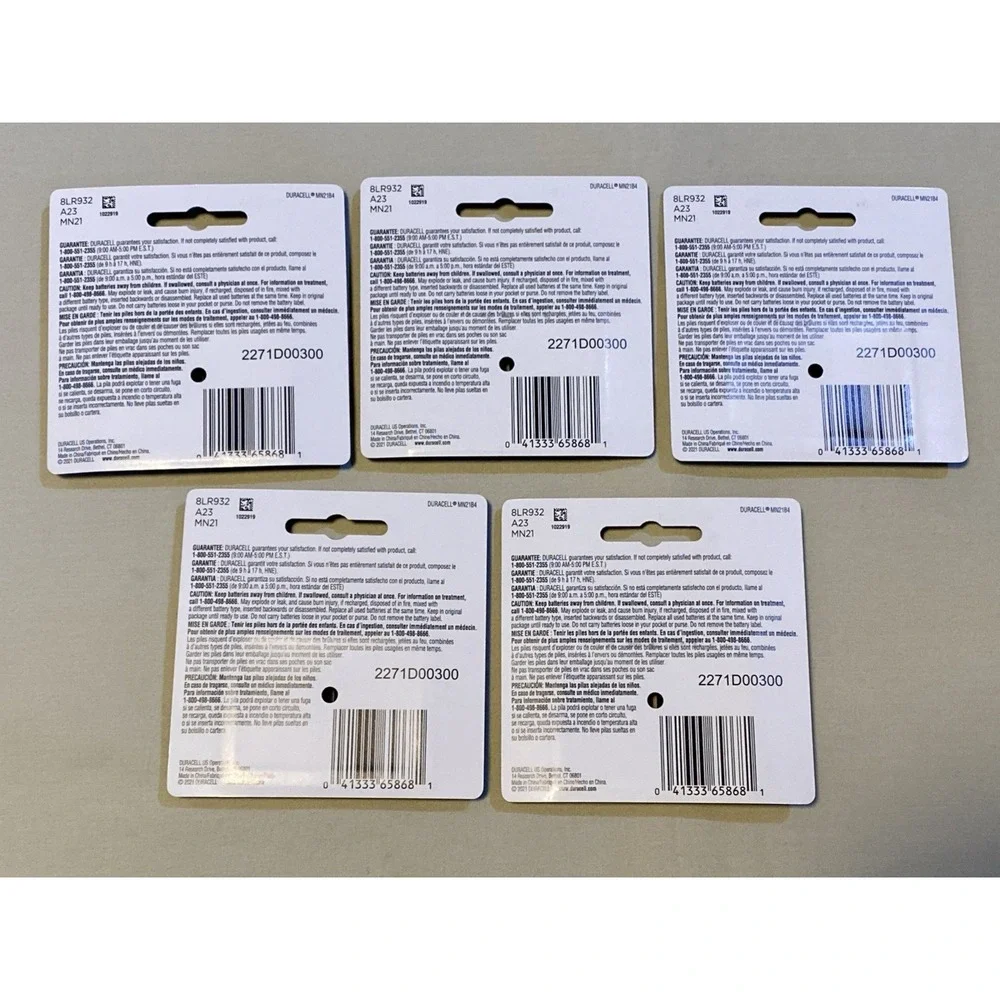 Duracell 21/23 12V Batteries Specialty Alkaline Long Lasting 4 Pack New